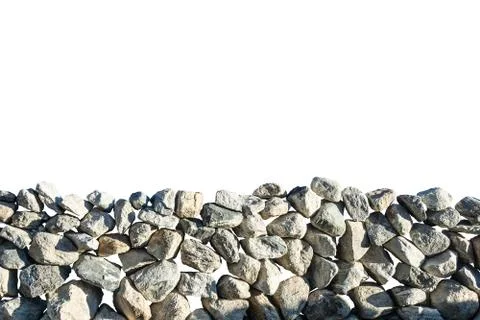 Rock isolated on white background. Stock Photos