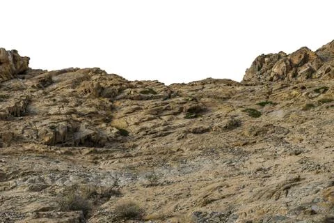 Rock isolated on white background Stock Photos