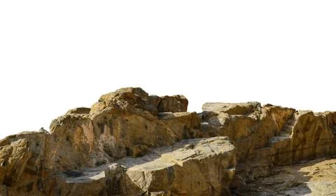 Rock isolated on white background Stock Photos