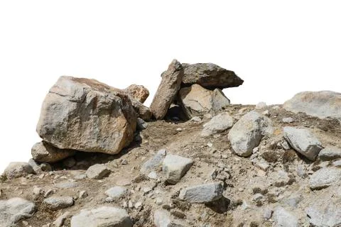 Rock isolated on white background Stock Photos