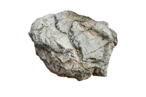 Rock isolated on white background Stock Photos