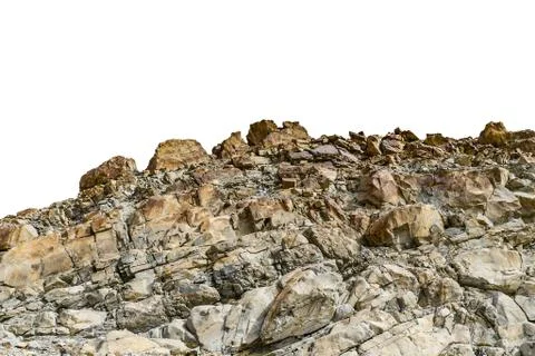 Rock isolated on white background Stock Photos