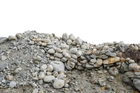 Rock isolated on white background Stock Photos