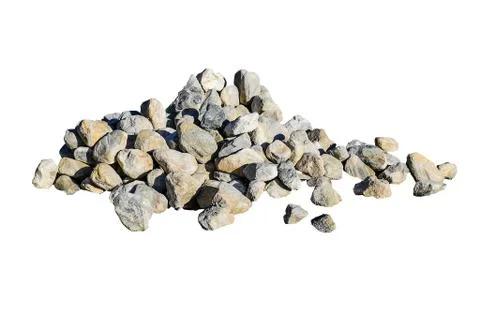 Rock isolated on white background. Stock Photos