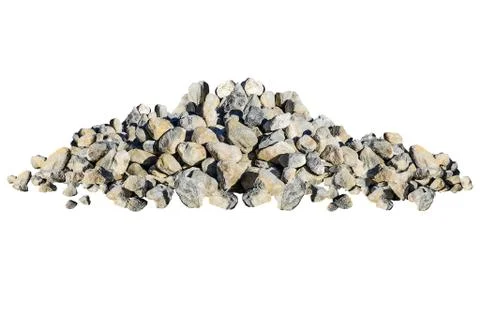 Rock isolated on white background. Stock Photos