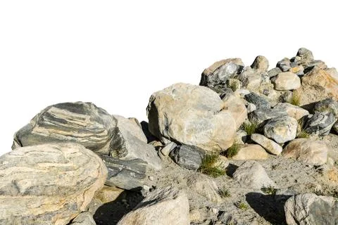Rock isolated on white background. Foto stock