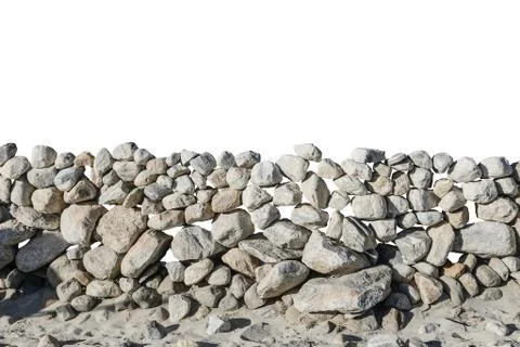 Rock isolated on white background. Stock Photos