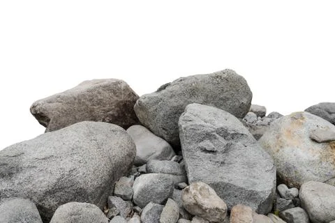Rock isolated on white background. Stock Photos