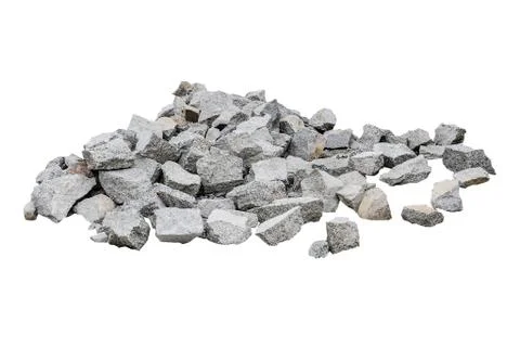 Rock isolated on white background. Stock Photos