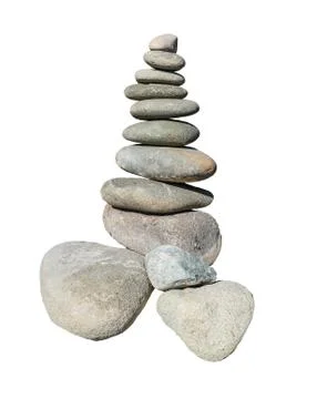 Rock isolated on white background. Stock Photos