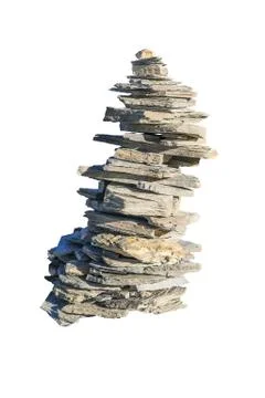 Rock isolated on white background. Stock Photos