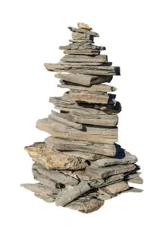Rock isolated on white background Foto stock