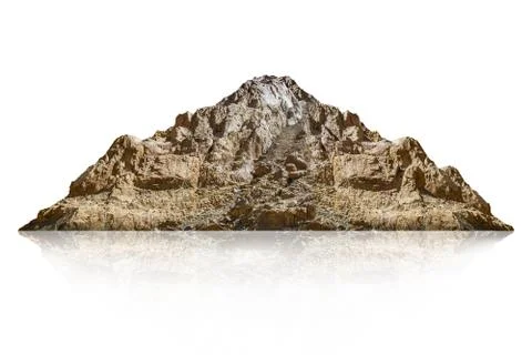 Rock isolated on white background Stock Photos