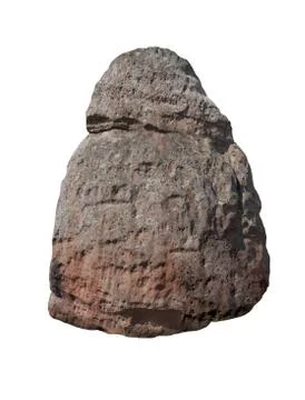 Rock isolated on white background. Stock Photos