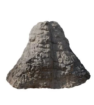 Rock isolated on white background. Stock Photos