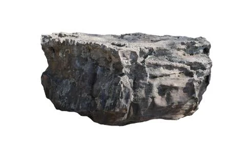 Rock isolated on white background. Stock Photos
