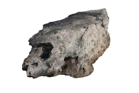 Rock isolated on white background. Stock Photos
