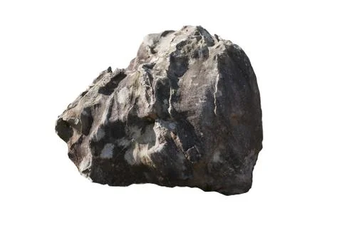 Rock isolated on white background. Foto stock