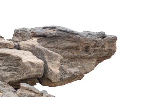 Rock isolated on white background. Stock Photos