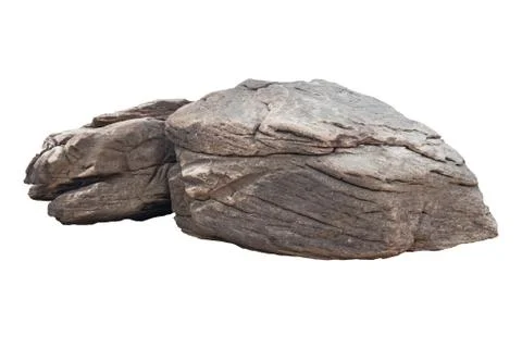 Rock isolated on white background. Stock Photos