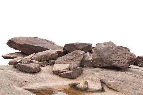Rock isolated on white background. 写真素材