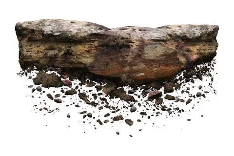 Rock isolated on white background Stock Photos