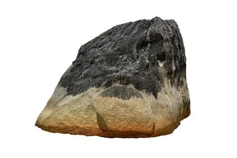 Rock isolated on white background Stock Photos