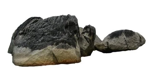 Rock isolated on white background Stock Photos