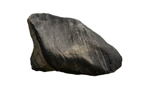 Rock isolated on white background Stock Photos