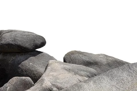 Rock isolated on white background Stock Photos
