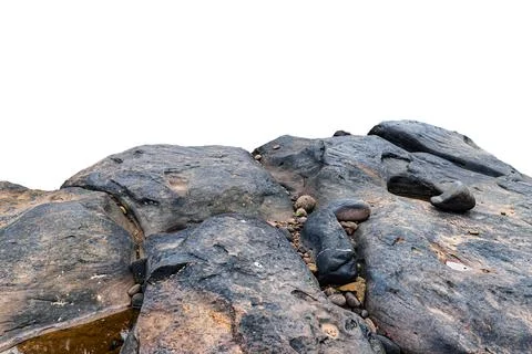 Rock isolated on white background. Foto stock