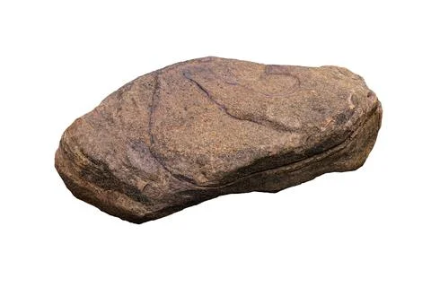 Rock isolated on white background. Stock Photos