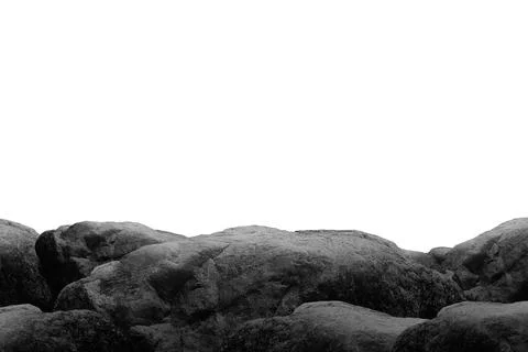 Rock isolated on white background. Stock Photos