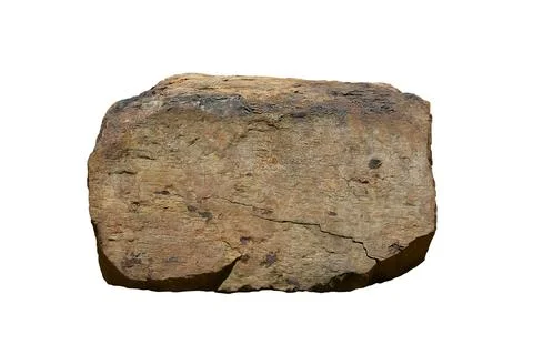 Rock isolated on white background. Stock Photos