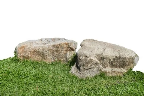 Rock isolated on white background. Stock Photos