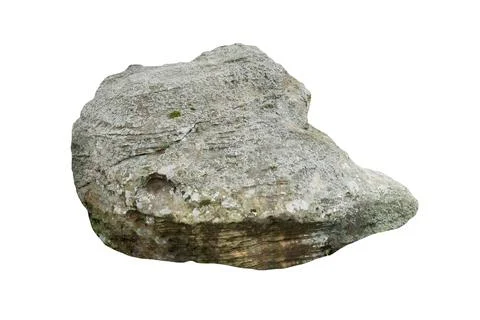 Rock isolated on white background. Stock Photos