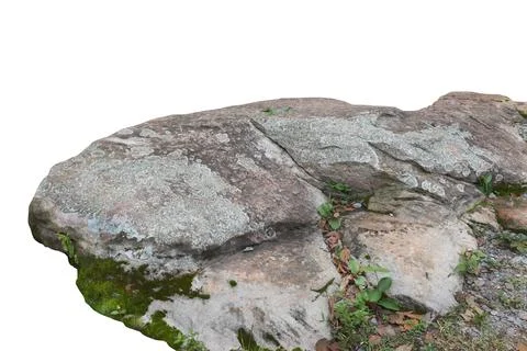 Rock isolated on white background. Stock Photos