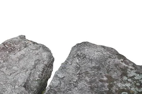 .rock isolated on white background. Stock Photos