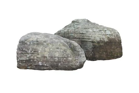 Rock isolated on white background. Stock Photos