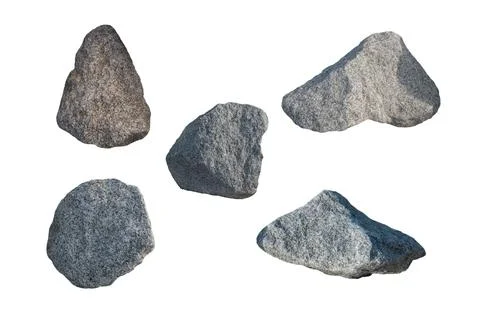 Rock isolated on white background Stock Photos