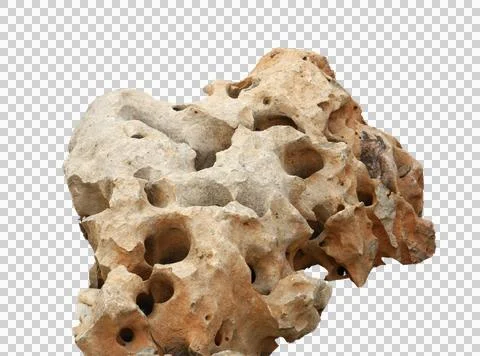 Rock isolated on white background. Stock Photos