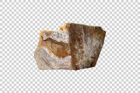 Rock isolated on white background. Stock Photos