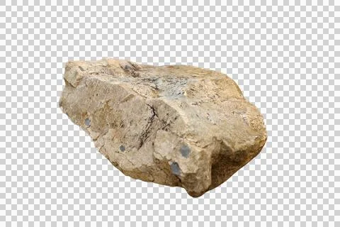 Rock isolated on white background. Stock Photos
