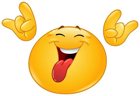 Rock it emoticon Illustrazione stock