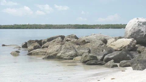 Rock Jetty scene Stock Footage 54050980