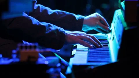 Rock Keyboard Blue Video stock 7907339