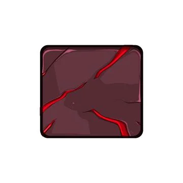 Rock lava game button cartoon vector illustration イラスト素材