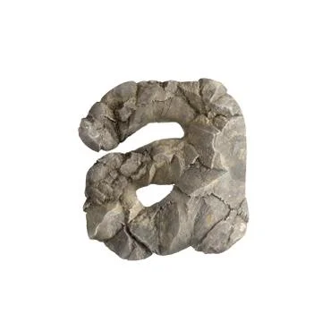 Rock letter A - Lowercase 3d boulder font - Suitable for nature, ecology or e Stock Illustration