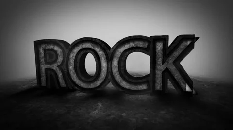 Rock Logo Text Animation Stock Footage 66113095