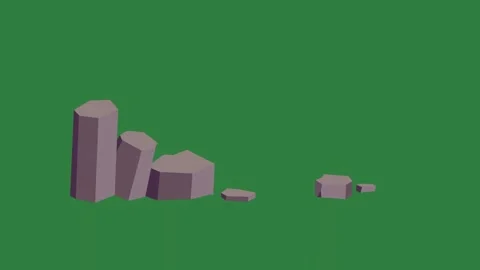 Rock Looping With Large On Chroma Key For Compositing Stock Footage 338017336